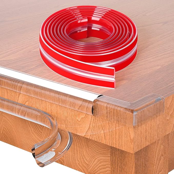 Corner Protectors Baby Proofing 6.6ft(2M) with 4 Corners,Corner Protector,Furniture Corner Guard & Edge Safety Bumpers, Soft Edge Protectors with Upgraded Pre-Taped Strong Adhesive-CubbioJoy