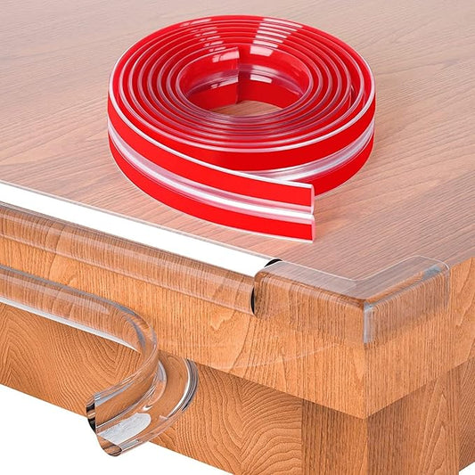 Corner Protectors Baby Proofing 6.6ft(2M) with 4 Corners,Corner Protector,Furniture Corner Guard & Edge Safety Bumpers, Soft Edge Protectors with Upgraded Pre-Taped Strong Adhesive-CubbioJoy