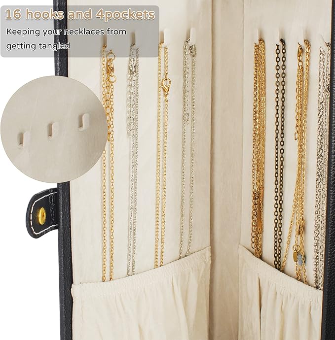 AKOZLIN Huge Jewelry Box Organizer Functional Lockable, Large Leather Jewelry Storage Case for Women Girls Ring Necklace Earring Bracelet Holder Organizer with Mirror-CubbioJoy