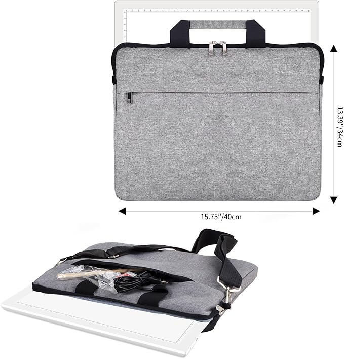 A4 Rechargeable Light Pad with Carry Bag, KOBAIBAN Wireless Magnetic Tracing Light Box, 5-Level Brightness LED Light Board, Cordless Battery Powered Light Drawing Table for DIY Diamond Painting(White)-CubbioJoy