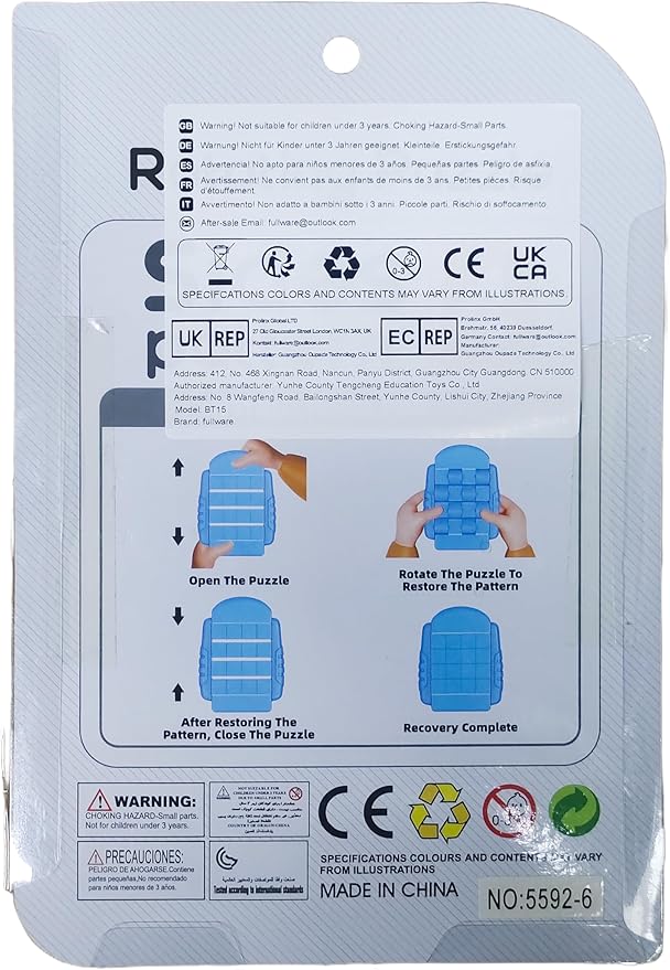 16-Piece Rotating Puzzles for Kids 4-6, Toddlers Puzzles 2-4, Road Trip, Airplane Activities Game, Travel Toys - Brain Teaser, Fine Motor Skills - Birthday Gifts Boys & Girls - Animals-CubbioJoy