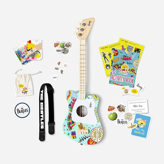 Beatles + Loog Mini Acoustic Guitar for Kids Toddler Children Ages 3+-CubbioJoy