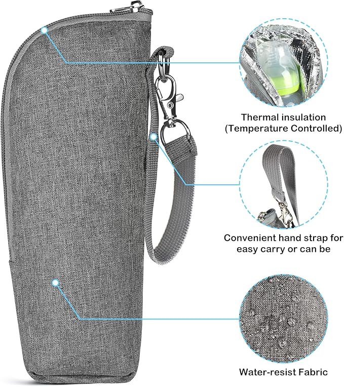 Accmor Baby Bottle Cooler Tote Bags, Insulated Breastmilk Cooler Bag, Nursing Bottle Warmer Bag for Nursing Mom Daycare Travel-CubbioJoy