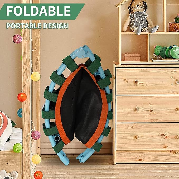 CLORIS 38in/48in Folding Trampoline - Max Load 220lbs / 450lbs Mini Trampoline Rebounder Trampoline for Adults with Adjustable Foam Handle, with safty Padded Cover Best Gift for Kids/Adult-CubbioJoy