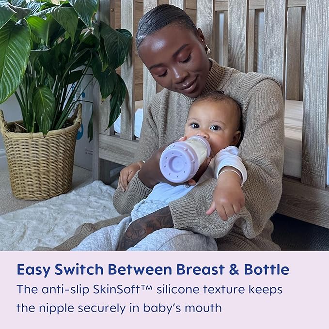 MAM 9oz Easy Start Anti-Colic Baby Bottles, Medium Flow, Breastfeeding-Like Silicone Nipple Bottle, Reduces Colic, Gas, & Reflux, Easy-to-Clean, BPA-Free, 2+ Months-CubbioJoy