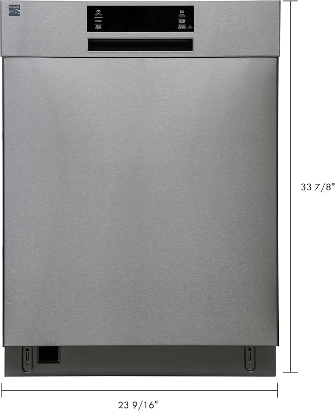 Kenmore 24" Built-in Stainless Steel Tub Dishwasher EasyFlex 3rd, SmartWash, UltraWash Plus, TurboDry, and Adjustable Rack, Energy Star Certified, Fingerprint Resistant-CubbioJoy