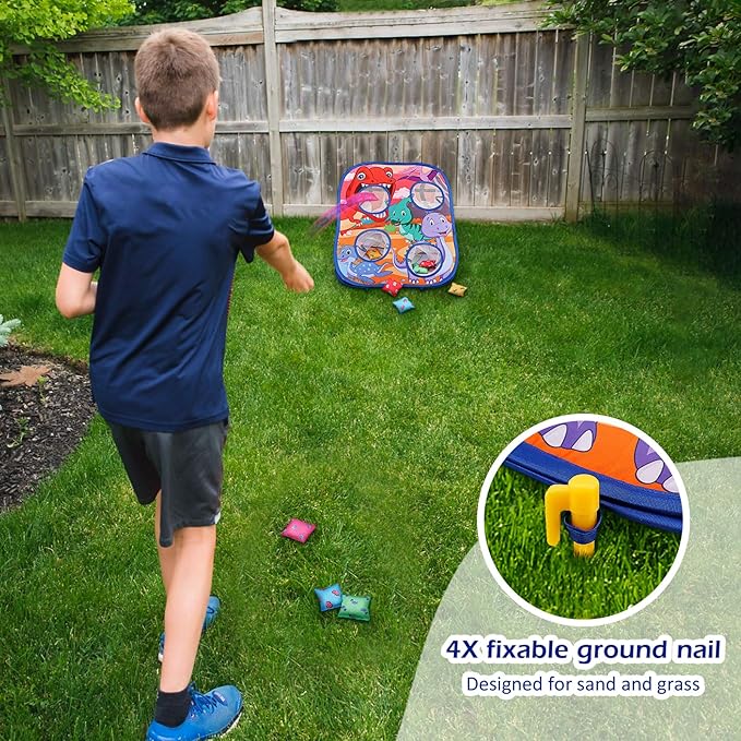 Animal Bean Bag Toss Game Toy Outdoor Toss Game, Family Party Party Supplies for Kids, Gift for Boys Birthday or Christmas for Toddlers Ages 3 4 5 6 Year Old-CubbioJoy
