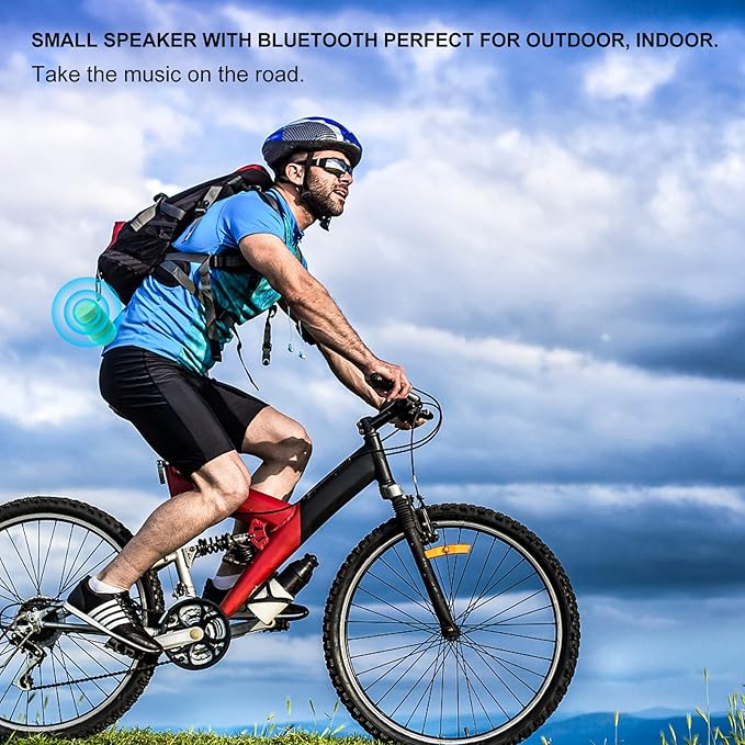 comiso Bluetooth Speaker with IP65 Waterproof,5.3 Bluetooth,TWS Pairing,Support TF Card,Portable Wireless Speaker for iPhone Samsung and More-Green-CubbioJoy