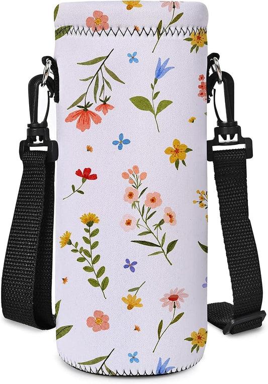 AUPET Water Bottle Sling Bag Carrier Crossbody Sleeve,Insulated Neoprene Bottle Case Holder Pouch Cover 500ML/17oz with Shoulder Strap for Walking Women Men-CubbioJoy