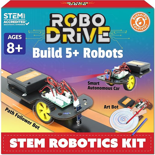 Butterfly EduFields 5in1 STEM Robotics kit | Robot Toys for Kids Ages 8 9 10 11 12 Years Old Boys Girls | Electronics Sensor Modules | No Coding Required | Birthday Gift for Kids Ages 8+-CubbioJoy