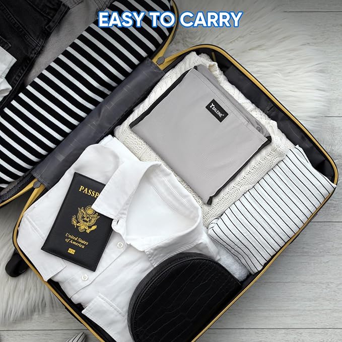 BALEINE 150L Laundry Bag Backpack, 900D Oxford Fabric Large Travel Laundry Bags with Shoulder Straps and 2 Mesh Pockets for College Dorm, Apartment, Laundromat (Grey, 150L)-CubbioJoy