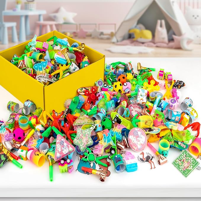 300-Piece Kids Party Favors Toys Kit for Birthdays, Classroom Prizes, Easter Egg Hunts, Carnivals & More-CubbioJoy