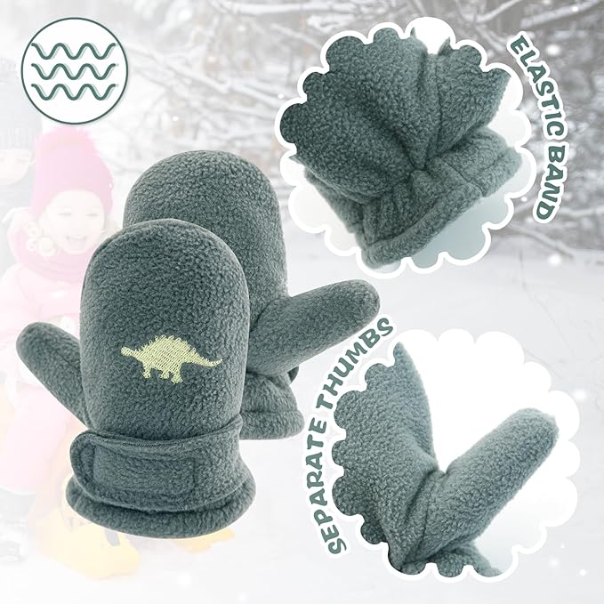 BAVST Baby Toddler Winter Mittens Girls Warm Fleece Lined Gloves Kids Sherpa Lined Mittens for Boys-CubbioJoy