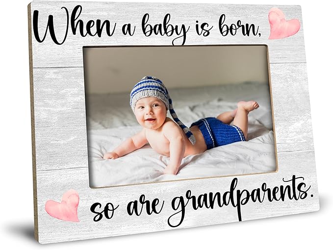 Baby Picture Frame, Ultrasound Picture Frames, When a Baby is Born So is a Grandparents, New Grandparents Gifts First Time 2025, Photo Frame,4x6 inch-CubbioJoy