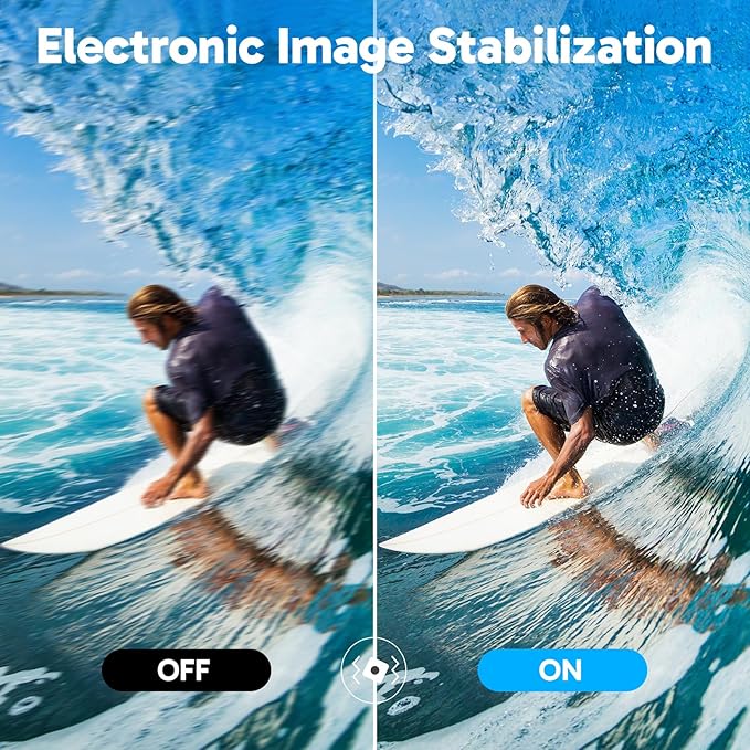 AKASO V50X Native 4K30fps WiFi Action Camera with EIS Touch Screen 4X Zoom 131 feet Waterproof Camera Support External Mic Remote Control with Helmet Accessories (with 64GB MicroSD Card)-CubbioJoy