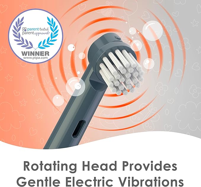 Brusheez Kids’ Electric Toothbrush Set - Safe & Effective for Ages 3+ - Parent Tested & Approved with Gentle Bristles, 2 Brush Heads, Rinse Cup, 2-Minute Timer, & Storage Base (Shadow The Shark)-CubbioJoy