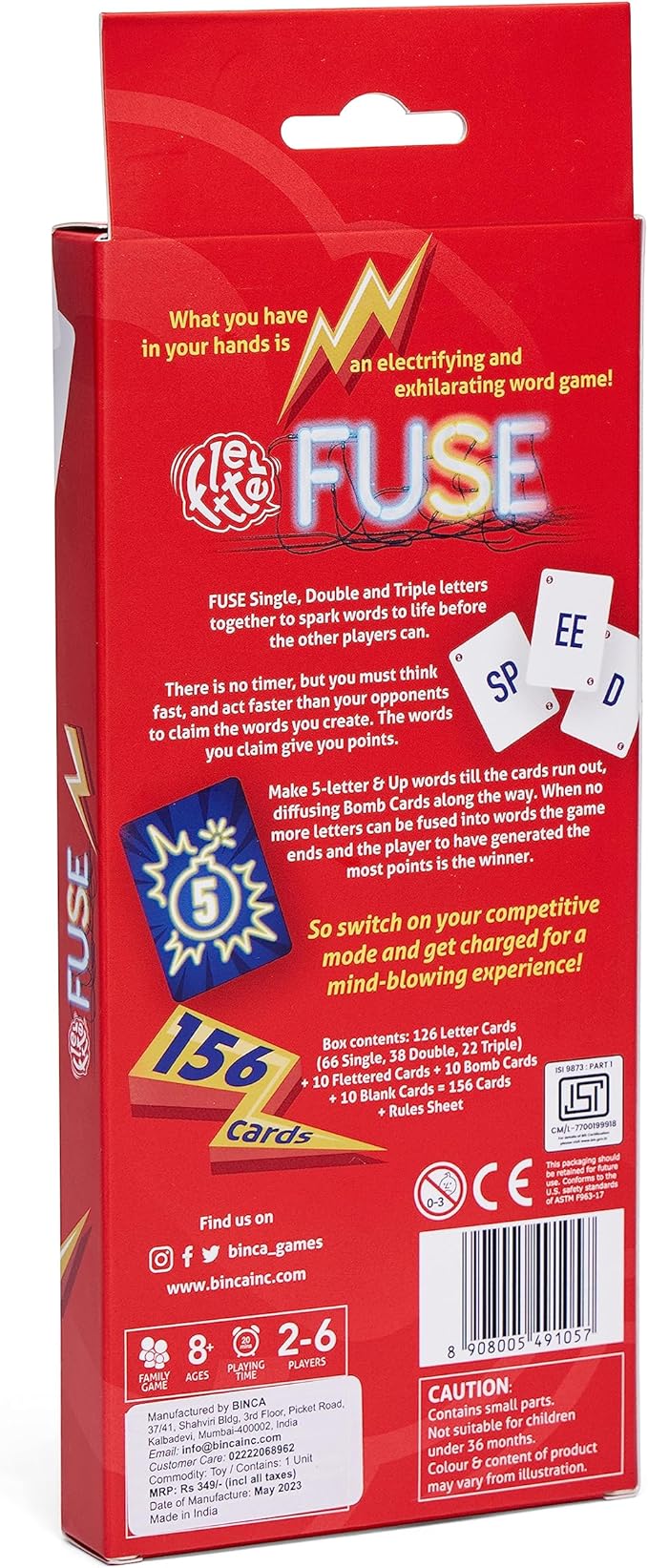 Card Game - Fletter Fuse, Fast-paced Word Game for All Ages, Fun for Family Game Night, Vocabulary Building, Gifts for Kids Ages 8, 9, & 10 Years-CubbioJoy