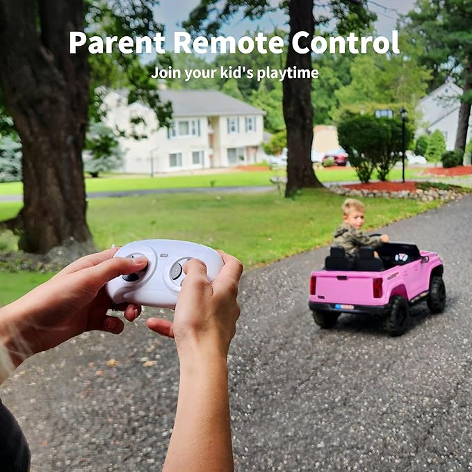 24V 10Ah Ride on Toy for Big Kids, 4WD 2 Seater Electric SUV Kids Car to Drive w/Remote Control, 4x200W Motors - Pink-CubbioJoy