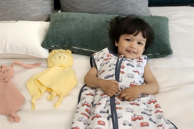 Baby Sleep Sack 2-4 T 95% Rayon from Bamboo 5% Spandex Boys & Girls Wearable Blanket 1.0 TOG Toddler Sleeping Sack 2- Way Zipper X-Large-CubbioJoy