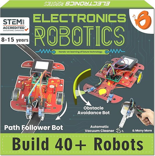 ButterflyEdufields 40in1 STEM Robotics Kits for Kids 8-12 Years | DIY Robots Projects for Kids with Electronics Board & Sensors | Best Educational Homeschooling Gift for 8 10 12 Years | 100+ Parts-CubbioJoy