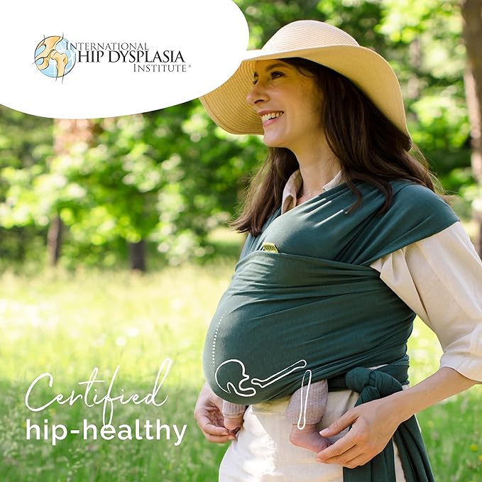 Boba Baby Wrap Carrier – Original Baby Sling Carrier for Newborns (7–35 lbs), Soft, Secure, Hands-Free & Ergonomic, Ideal for Comfortable Bonding, New Parents (Serenity Rainforest)-CubbioJoy