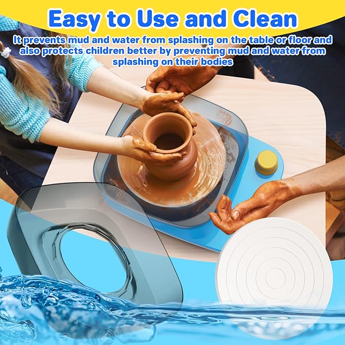 Innofans Pottery Wheel for Kids - Complete Pottery Kit & Tools for Beginners, Plug-in Rechargeable Battery, Upgraded Detachable Turntable Adjustable Speed, DIY Clay Maker for Kids 9-12 (Patented)-CubbioJoy