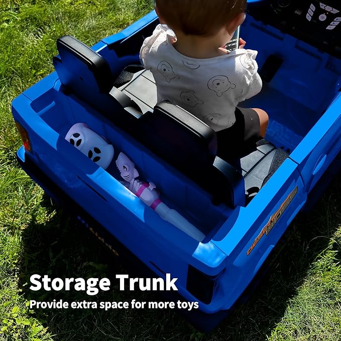 24V 10Ah Ride on Toy for Big Kids, 4WD 2 Seater Electric SUV Kids Car to Drive w/Remote Control, 4x200W Motors - Blue-CubbioJoy