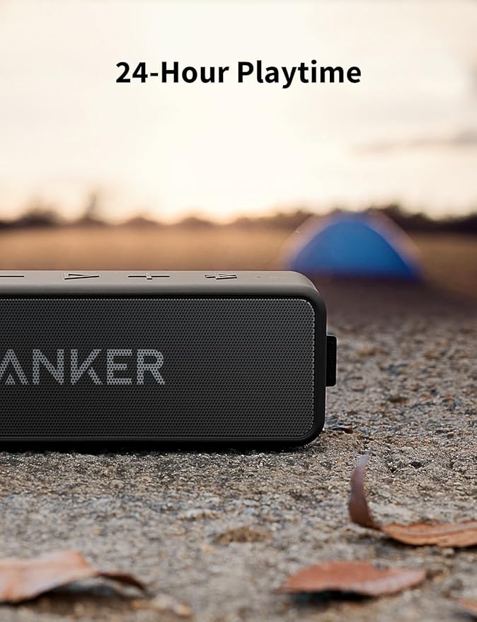 Anker Soundcore 2 Portable Bluetooth Speaker with Stereo Sound, Bluetooth 5, Bassup, IPX7 Waterproof, 24-Hour Playtime, Wireless Stereo Pairing, Speaker for Home, Outdoors, Travel-CubbioJoy