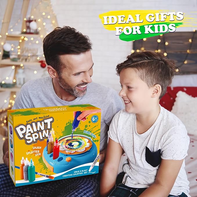 Arts and Crafts for Kids Ages 4-8,Paint Spin Art Machine Kit,Art Craft Set for 6-9 Year Old,Cool Painting Spinner Toys Kits Set,Art Supplies Birthday Gifts for Boy Girl Ages 6 7 8 9 10 11 12 Green-CubbioJoy