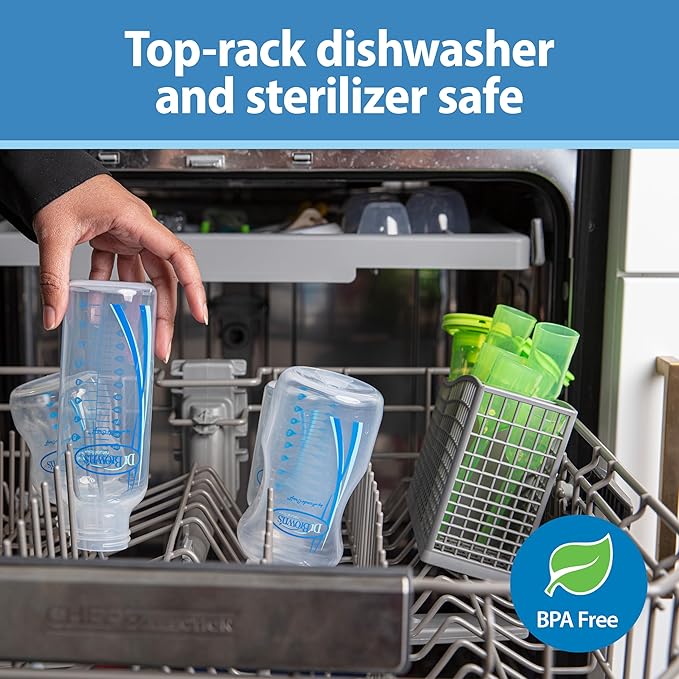 Dr. Brown's Natural Flow Anti-Colic Options+ Special Edition Pink Baby Bottle Gift Set with Soft Sippy Spout Transition Cup, Flexees Teether, Bottle Cleaning Brush and Travel Caps-CubbioJoy