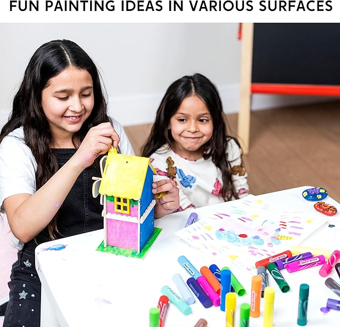 JOYIN 36 Colors Washable Tempera Paint Sticks, Art Supplies, Paint for Kids, Quick Drying and No Mess Arts Project, Gifts for Kids and Artists-CubbioJoy