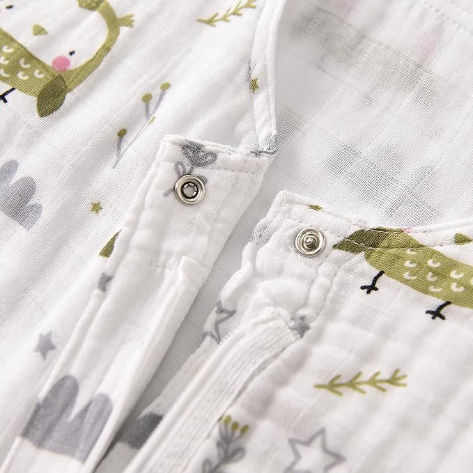 Baby Sleep Sack 2-4 T Baby Wearable Blanket 100% Organic Cotton 0.5 TOG Toddler Sleeping Sack 2- Way Zipper Soft Lightweight X-Large Owl-CubbioJoy