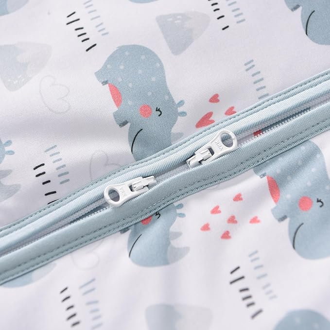Baby Sleep Sack 2-4 T 95% Rayon from Bamboo 5% Spandex Boys & Girls Wearable Blanket 1.0 TOG Toddler Sleeping Sack 2- Way Zipper X-Large-CubbioJoy
