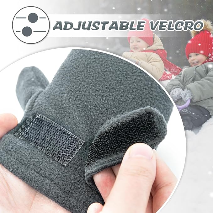 BAVST Baby Toddler Winter Mittens Girls Warm Fleece Lined Gloves Kids Sherpa Lined Mittens for Boys-CubbioJoy
