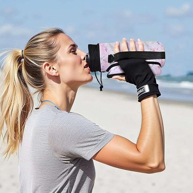 25/32/40/64oz Water Bottle Bag Holder Carrier-Insulated Crossbody Sling Case Sleeve with Strap & Pockets for Men Women Gym Cycling Travel Walking Hiking Camping-CubbioJoy