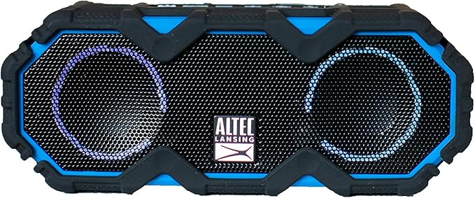 Altec Lansing LifeJacket Mini - Waterproof Bluetooth Speaker with Lights, Portable Wireless Speaker for Pool, Beach, Hiking, Sports, Camping, 16 Hour Playtime, Floats in Water-CubbioJoy