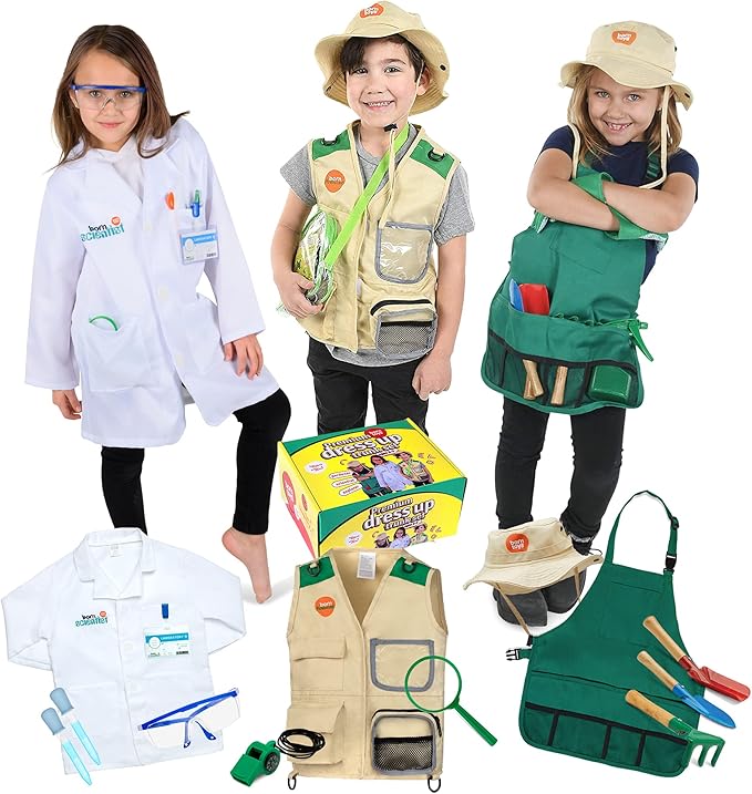 Born Toys Kids Costumes Set, 3-in-1 Dress Up & Pretend Play, Ages 3-7, Washable-CubbioJoy