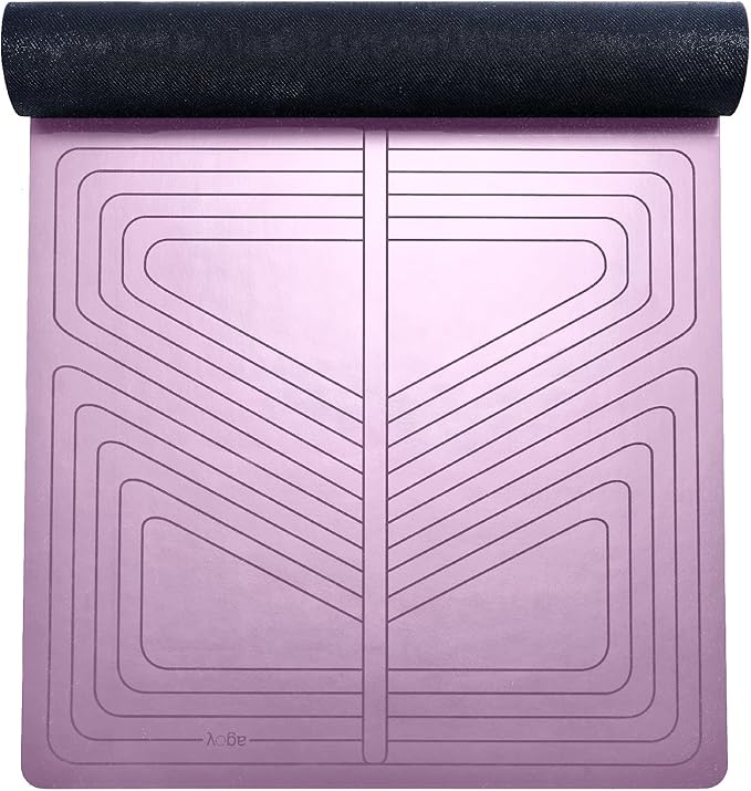 agoy Pro+ Warrior - Premium Non-Slip Yoga Mat – Eco-Conscious Design - PU Mat With Wet/Dry Grip+ - Focus Alignment - Lazer-Etched Technology - A Portable Standard Size Mat for All Styles of Yoga-CubbioJoy