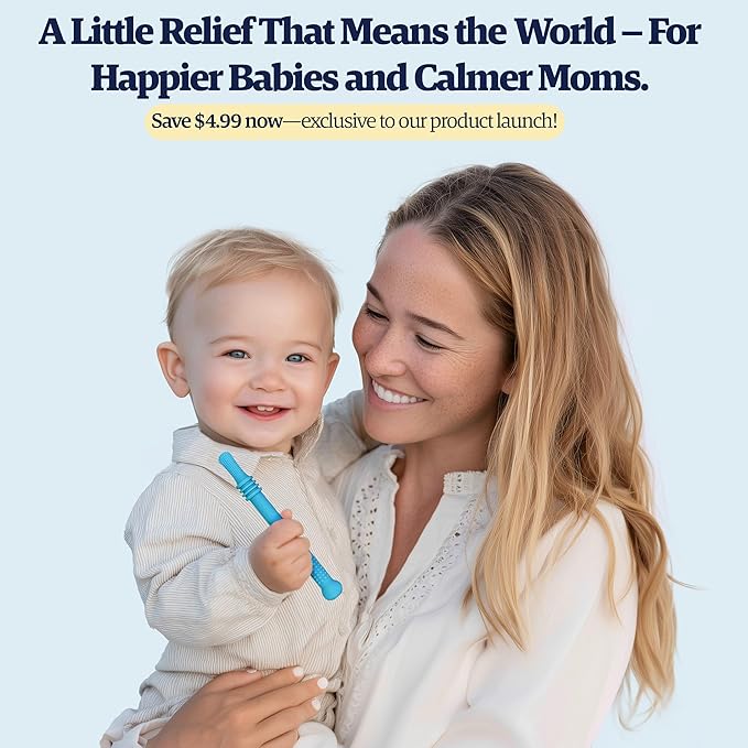 Babies Teether Teething Toys , Montessori Toy Teethers for 0-36 Months, Infant Sensory Relief Teething Stick Toys, Parent Baby Essentials, Baby Gift Teether – BPA‑Free, Food‑Grade Silicone 6 Pack-CubbioJoy