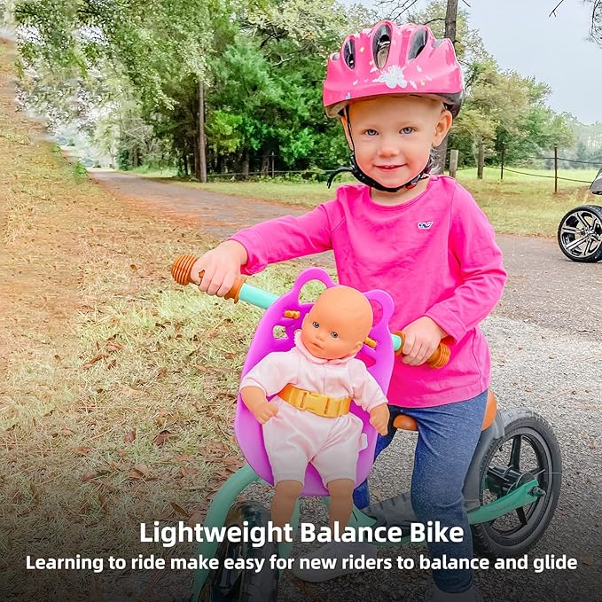 JOYSTAR 10"/12" Toddler Balance Bike for Girls & Boys, Ages 18 Months to 5 Years, Kids Push Bike with Footrest & Adjustable Seat Height, First Birthday Gifts for 2-5 Boys Girls-CubbioJoy