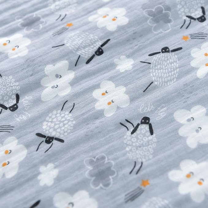 Baby Sleep Sack 2-4 T Baby Wearable Blanket 100% Organic Cotton 0.5 TOG Toddler Sleep Sacks 2- Way Zipper Soft 4 Layers 2T 3T 4T Sheep-CubbioJoy