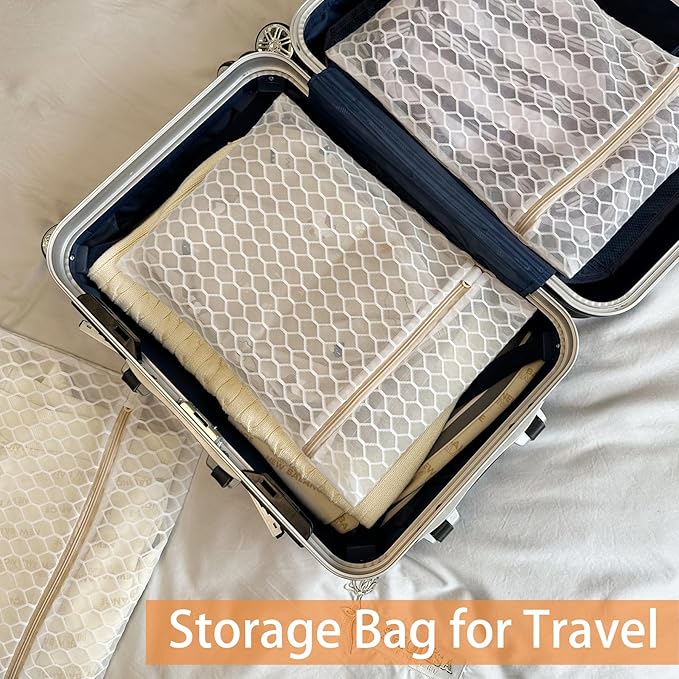 6 Pack Laundry Bag, Durable Big Honeycomb Mesh Laundry Bags Suitable for Delicate Clothes Washing (3 Large, 3 Medium)-CubbioJoy