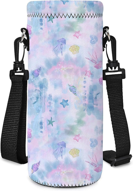 AUPET Water Bottle Sling Bag Carrier Crossbody Sleeve,Insulated Neoprene Bottle Case Holder Pouch Cover 500ML/17oz with Shoulder Strap for Walking Women Men-CubbioJoy