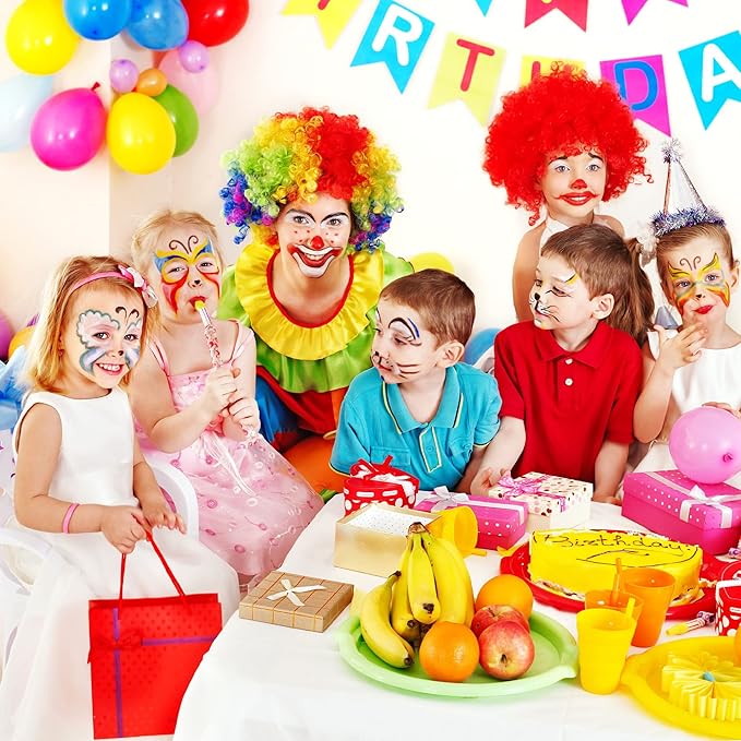 BOBISUKA Face Painting Kit for Kids - 16 Colors Water Based Body Face Paint Includes Brushes,Sponges,Glitters,Gem Sheet,Instructions,Stencils for Halloween Party Costume SFX Makeup-CubbioJoy