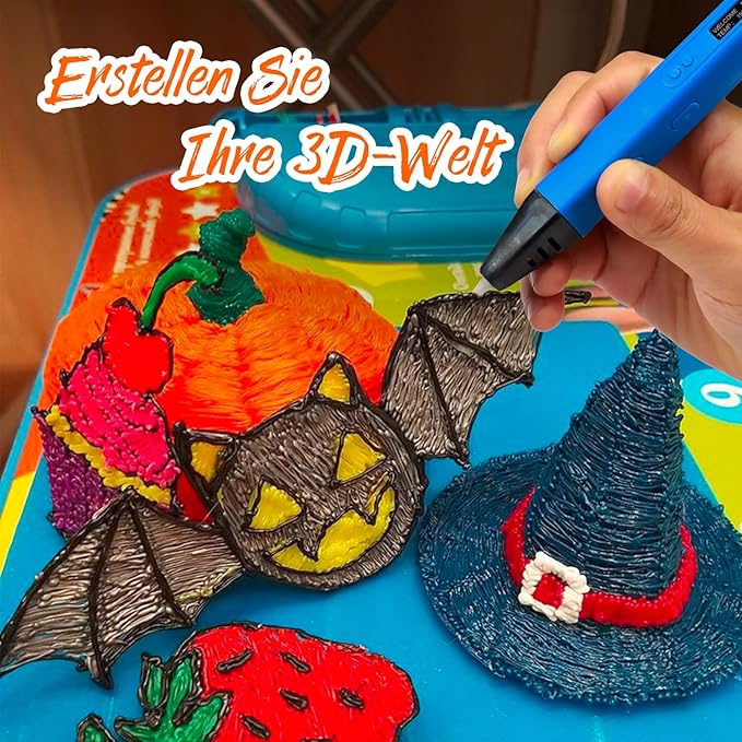 3D Pen Filament Refills 12 Colors Compatible with SCRIB3D MYNT3D PIKA3D 3D Pen for Kids Each Color 10Feet 1.75mm PLA 3D Printing Pen Filament Refills, NOT FIT 3Doodler Start Pen-CubbioJoy