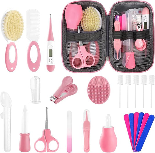 Baby Healthcare and Grooming Kit for Newborn Kids, 24PCS Upgraded Safety Baby Care Kit, Newborn Nursery Health Care Set, Baby Care Products-CubbioJoy