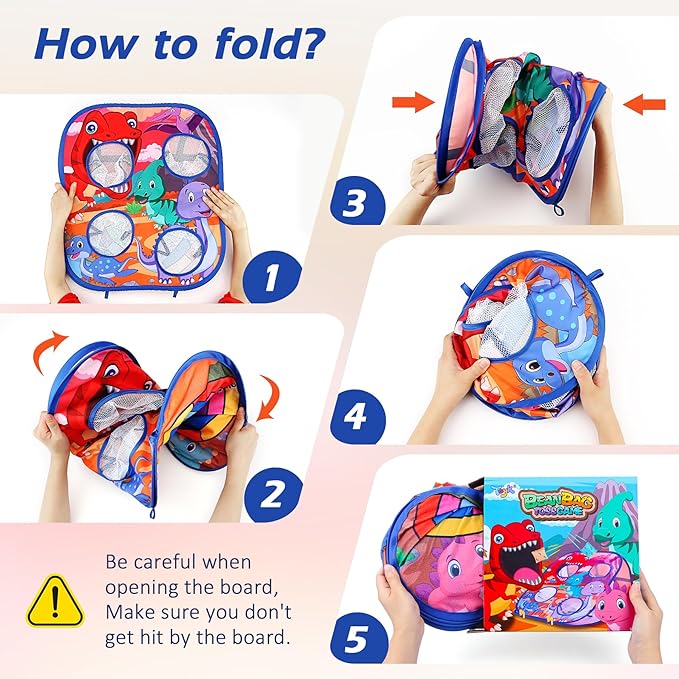 Animal Bean Bag Toss Game Toy Outdoor Toss Game, Family Party Party Supplies for Kids, Gift for Boys Birthday or Christmas for Toddlers Ages 3 4 5 6 Year Old-CubbioJoy