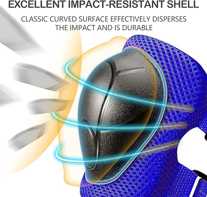 Adjustable Kids Helmet with Knee Pad, Elbow Pads & Wrist Guards - Toddler Bike Helmets for Ages 3-5, 5-8, 8-14 Years - Perfect for Skating, Biking, Cycling, and Skateboard - for Boys and Girls-CubbioJoy