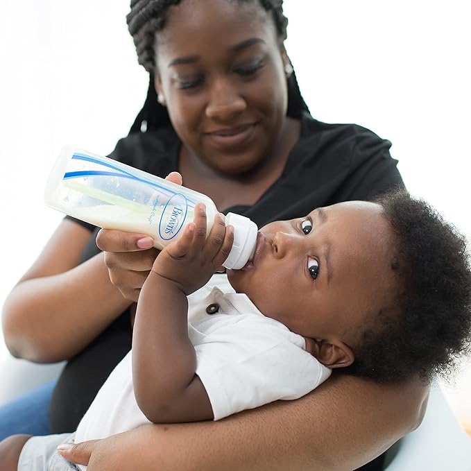 Dr. Brown’s Natural Flow® Anti-Colic Options+™ Narrow Baby Bottles, 8 oz/250ml, with Level 1 Slow Flow Nipple, 4 Pack, Pink/Clear-CubbioJoy