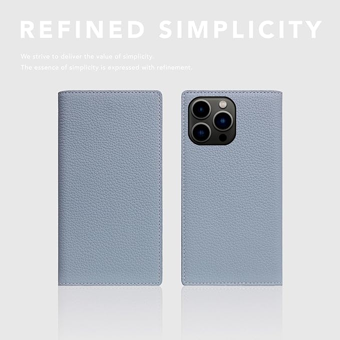 D8 Full Grain Leather Wallet Case for iPhone 15 Pro - [2-in-1] Handcrafted Detachable Diary Style with Magnetic MagSafe Back Cover, Gift Box Included (Powder Blue)-CubbioJoy